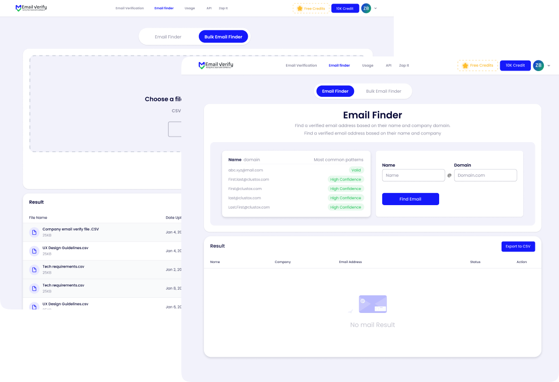 Email finder step