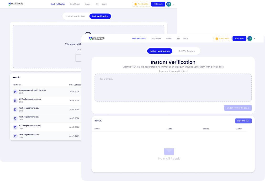 Email verification step