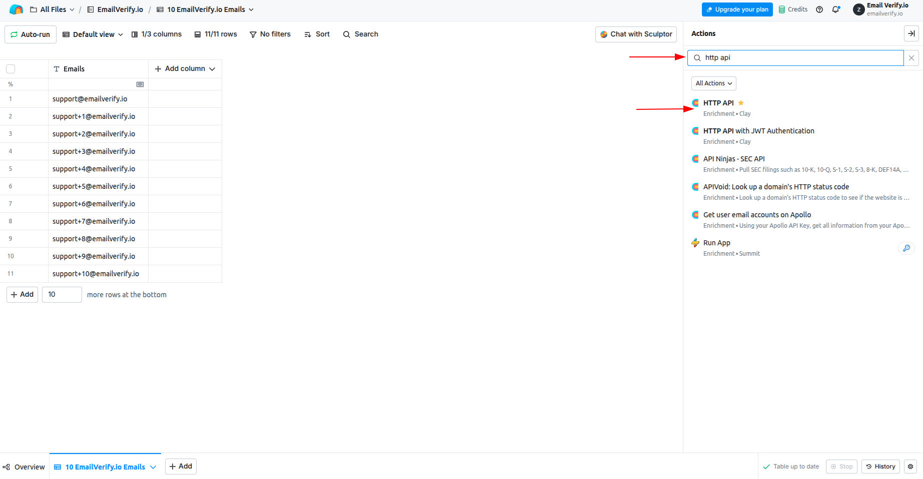 Step 4: Passo 4: Pesquisar HTTP API