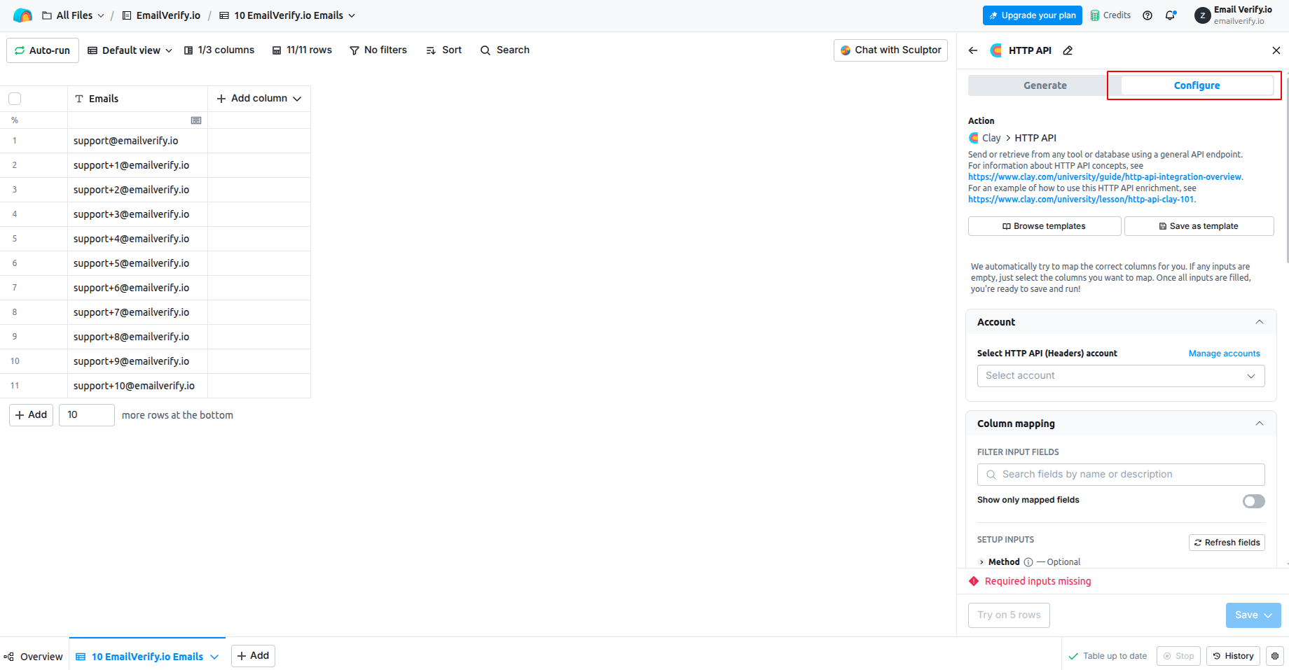 Step 5: Passo 5: Configurar Solicitação API