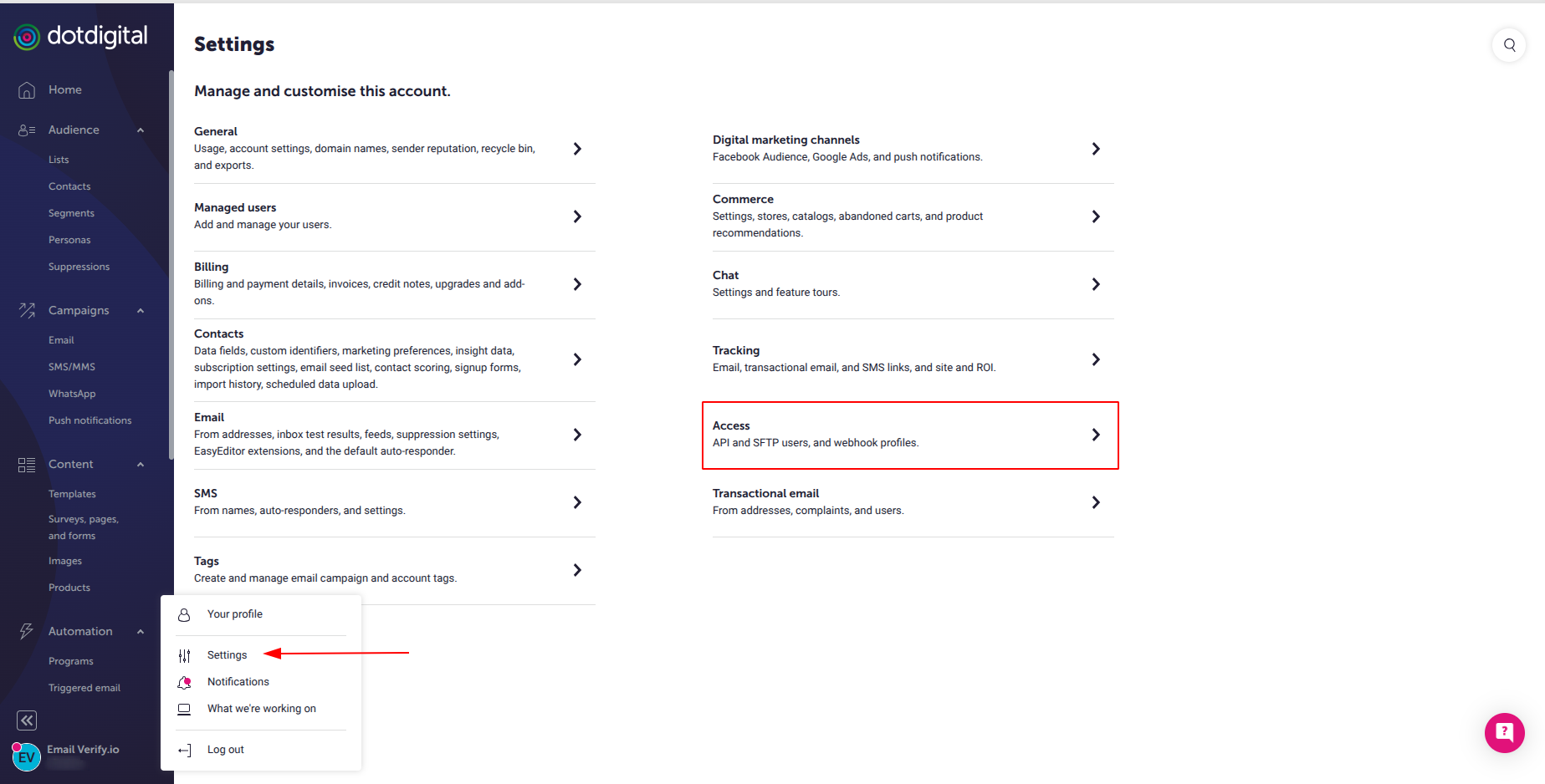 Step 3: Passo 3: Obter as suas Credenciais API