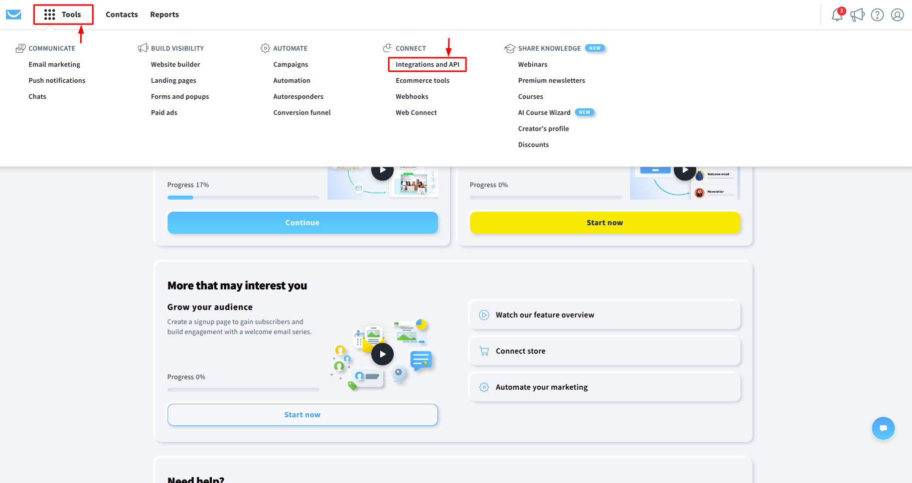 Step 3: Passo 3: Obter sua Chave de API do GetResponse