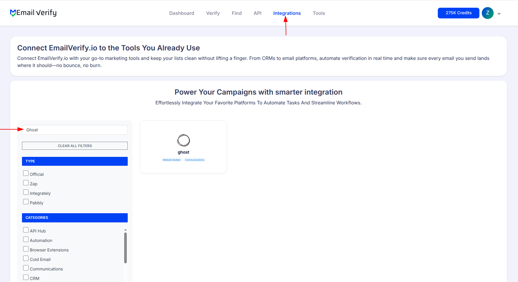 Step 1: 1단계: EmailVerify.io 로그인