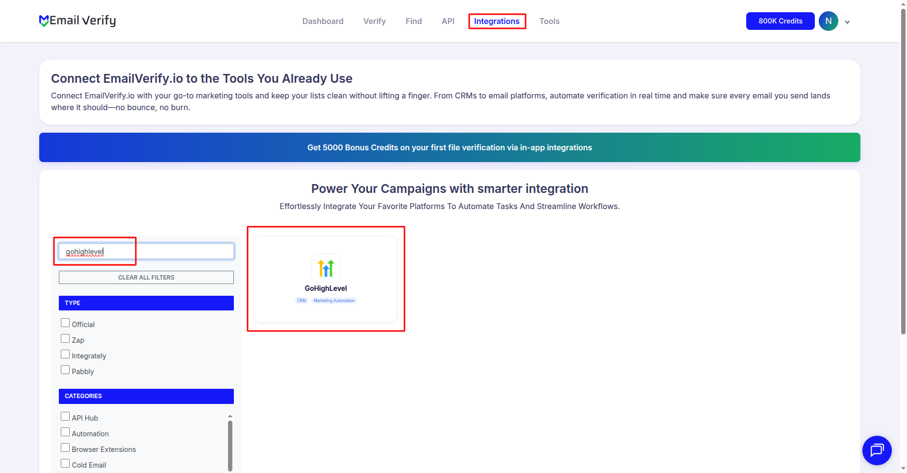Step 1: Passo 1: Faça login no EmailVerify.io