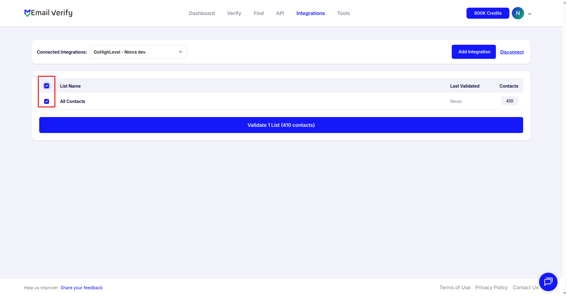 Step 6: Passo 6: Selecione as listas a verificar