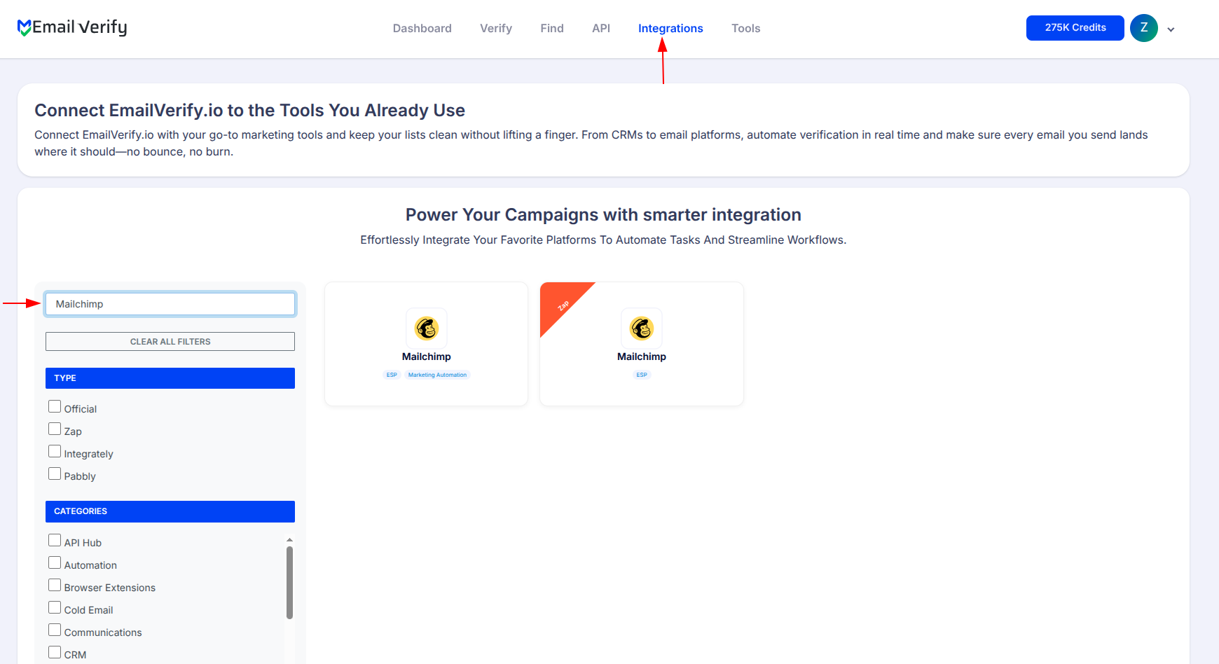 Step 1: Passo 1: Entre no EmailVerify.io