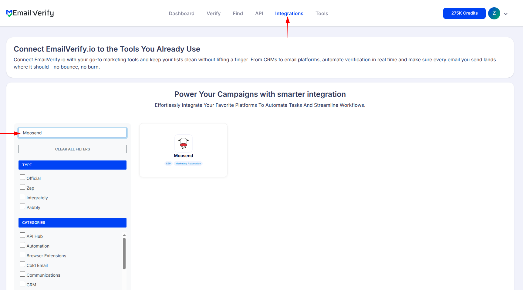Step 1: Passo 1: Entre no EmailVerify.io