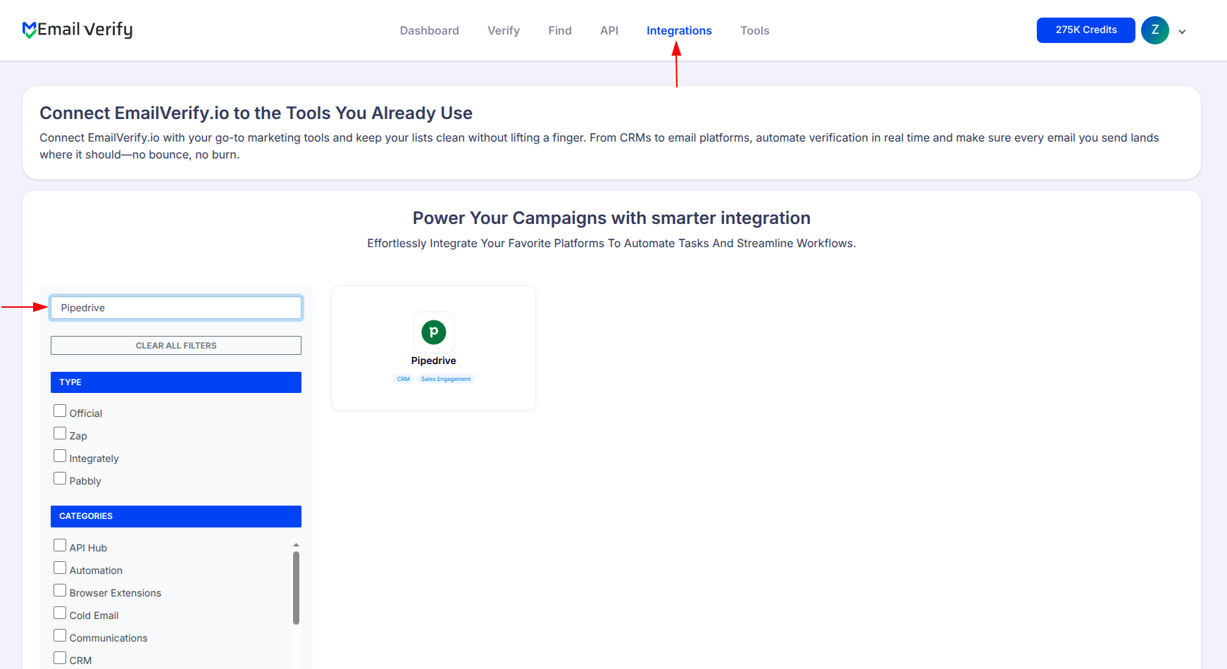 Step 1: 1단계: EmailVerify.io에 로그인