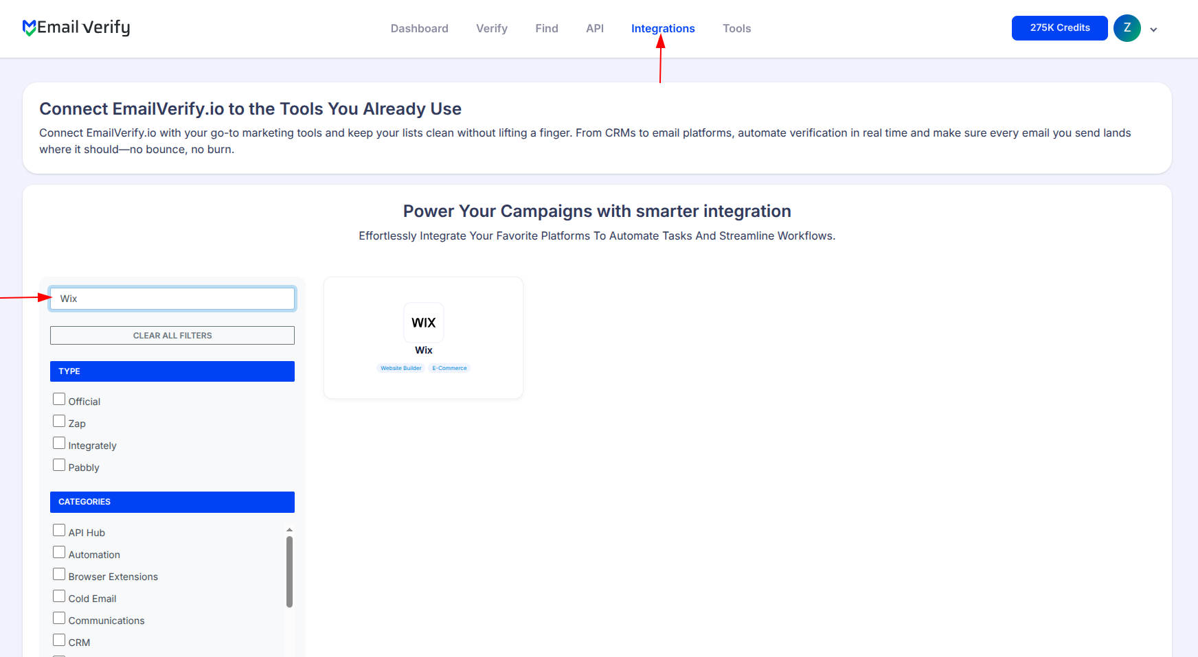 Step 1: Passo 1: Faça login no EmailVerify.io