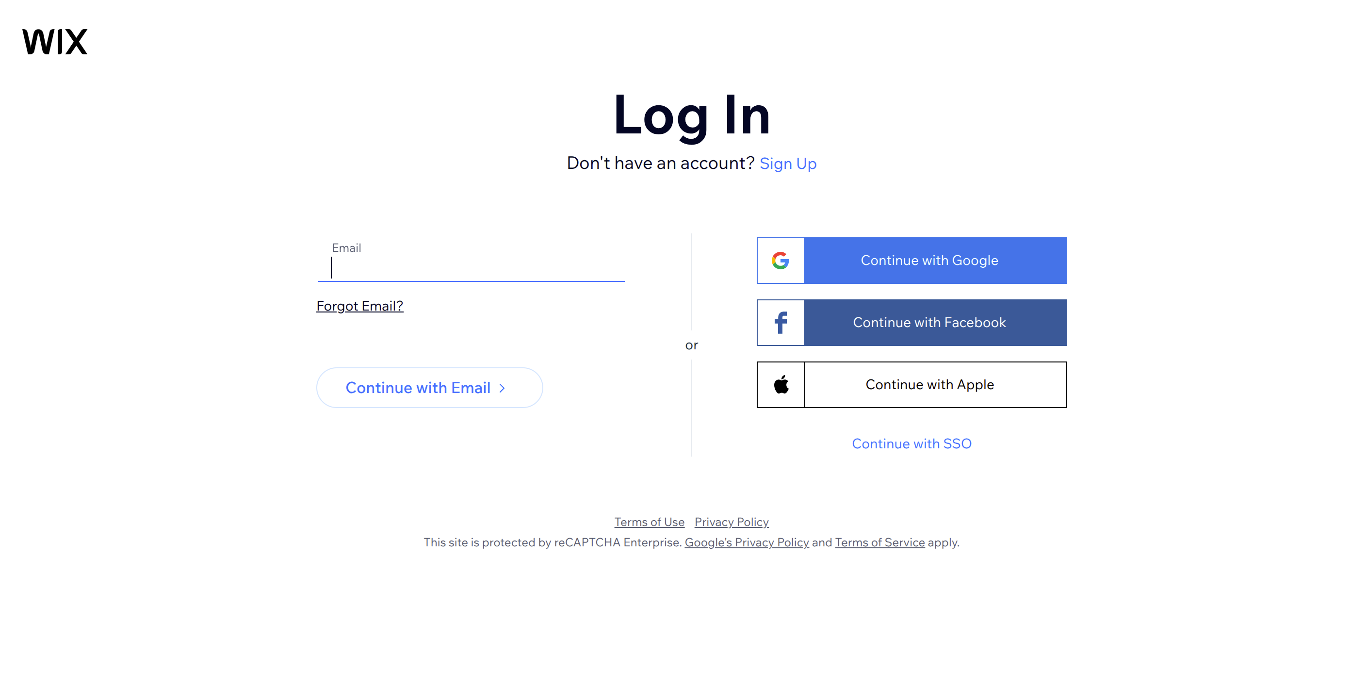 Step 3: Passo 3: Faça login no Wix