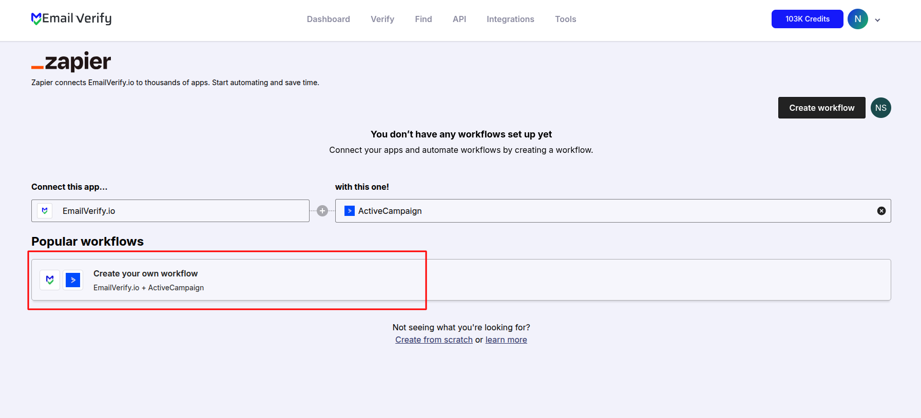 Step 4: Passo 4: Selecionar Workflow
